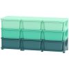 3 Tier Kids Storage Organizer with 9 Drawers for Bedroom, Nursery, Kindergarten, Living Room, Boys and Girls, Green