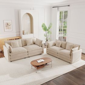 2 - Piece Living Room Set , 2 Pieces Upholstered Loveseat and Couch for Home Office Lounge, Sofa Set of 2