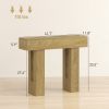 42 Inch Console Table, Sofa Table Behind the Couch with Thickened Tabletop for Living Room, Hallway, Entrance, Oak