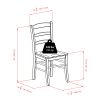 Lynden 5pc Dining Table with 4 Ladder Back Chairs