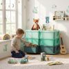 3 Tier Kids Storage Organizer with 6 Drawers for Bedroom, Nursery, Kindergarten, Living Room, Boys and Girls, Green