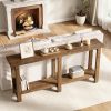 Solid Wood Console Table  Sofa Table behind Couch for Entryway Living Room Decorative Storage Table