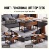 Lift Top Coffee Table, 39.4 in Rectangle Coffee Table with Extra Storage Pockets