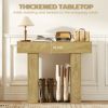 42 Inch Console Table, Sofa Table Behind the Couch with Thickened Tabletop for Living Room, Hallway, Entrance, Oak