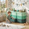 3 Tier Kids Storage Organizer with 9 Drawers for Bedroom, Nursery, Kindergarten, Living Room, Boys and Girls, Green