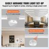 8FT LED Wraparound Light, 110W 10,000LM, Flush Mount LED Shop Light, 4 Pack 6500K Daylight LED Kitchen Ceiling Lighting Fixtures