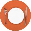 Round Placemats Set of 6 Polyester 15 inch Round Braided Place Mats Washable Non Slip Kitchen Dining Table Mats Autumn Fall Placemats Decor