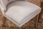 Modern, High-end Tufted Solid Wood Contemporary Velvet Upholstered Dining Chair with Wood Legs Nailhead Trim 2-Pcs Set,Beige, SW2001BG
