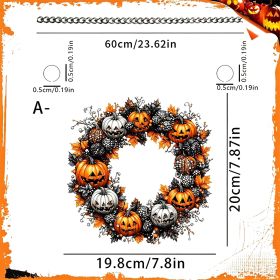 Halloween New Hot Selling Riding Broom Magical Witch Creative Wooden Printing Doors and Windows Garden Hanging Decoration (Color: 29, size: 15*15*0.5)