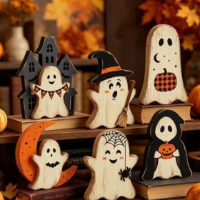 Halloween wooden pumpkin ghost black cat ornament room desktop holiday decoration wooden craft
Halloween wooden pumpkin ghost black cat ornament room (Color: 13cm6pcs, thickness: 1.6cm)