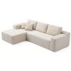 106.5" Modern Minimalist Modular Sectional Couch, Comfort L Shaped Sofa for Living Room, No Assembly Required