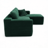 106.5" Modern Minimalist Modular Sectional Couch, Comfort L Shaped Sofa for Living Room, No Assembly Required