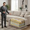 106.5" Modern Minimalist Modular Sectional Couch, Comfort L Shaped Sofa for Living Room, No Assembly Required