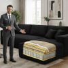 106.5" Modern Minimalist Modular Sectional Couch, Comfort L Shaped Sofa for Living Room, No Assembly Required