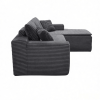 106.5" Modern Minimalist Modular Sectional Couch with Seat Cushion, Comfort L Shaped Sofa for Living Room, No Assembly Required