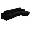 134" Modern Minimalist Modular Sectional Couch, Comfort L Shaped Sofa for Living Room, No Assembly Required