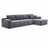 134" Modern Minimalist Modular Sectional Couch, Comfort L Shaped Sofa for Living Room, No Assembly Required