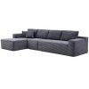 134" Modern Minimalist Modular Sectional Couch, Comfort L Shaped Sofa for Living Room, No Assembly Required