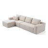 134" Modern Minimalist Modular Sectional Couch, Comfort L Shaped Sofa for Living Room, No Assembly Required