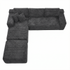 106.5" Modern Minimalist Modular Sectional Couch with Ottoman, Comfort L Shaped Sofa for Living Room, No Assembly Required