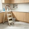 330 lbs Heavy Duty Folding Step Ladder, 3/5 Step Stool with Wide Anti-Slip Steps and Handrail, Portable Space Saving Ladder for Home, Kitchen