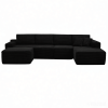 134" Modern Minimalist Modular Sectional Couch with Ottoman, Comfort L Shaped Sofa for Living Room, No Assembly Required
