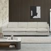 4-Seater Modern Beige Fabric Modular Cloud Sofa with Ottoman, Sectional Sofa, Chenille Cloud Couch Deep Seat for Living Room