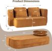 Flip Modular Sofa Bed, 2-in-1 Convertible Folding Couch with High Density Sponge, Multi-Functional Sleeper Sofa for Living Room, Apartment, Guest Room