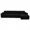 134" Modern Minimalist Modular Sectional Couch, Comfort L Shaped Sofa for Living Room, No Assembly Required