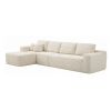 134" Modern Minimalist Modular Sectional Couch, Comfort L Shaped Sofa for Living Room, No Assembly Required