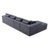 134" Modern Minimalist Modular Sectional Couch, Comfort L Shaped Sofa for Living Room, No Assembly Required