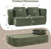 Flip Modular Sofa Bed, 2-in-1 Convertible Folding Couch with High Density Sponge, Multi-Functional Sleeper Sofa for Living Room, Apartment, Guest Room