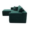 106.5" Modern Minimalist Modular Sectional Couch, Comfort L Shaped Sofa for Living Room, No Assembly Required
