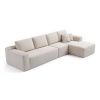134" Modern Minimalist Modular Sectional Couch, Comfort L Shaped Sofa for Living Room, No Assembly Required