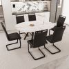 47-63" expandable circular dining table set for 4-6 people
