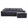 106.5" Modern Minimalist Modular Sectional Couch with Seat Cushion, Comfort L Shaped Sofa for Living Room, No Assembly Required