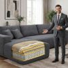 106.5" Modern Minimalist Modular Sectional Couch with Seat Cushion, Comfort L Shaped Sofa for Living Room, No Assembly Required