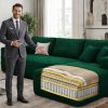 106.5" Modern Minimalist Modular Sectional Couch with Seat Cushion & Ottoman, Comfort L Shaped Sofa for Living Room, No Assembly Required